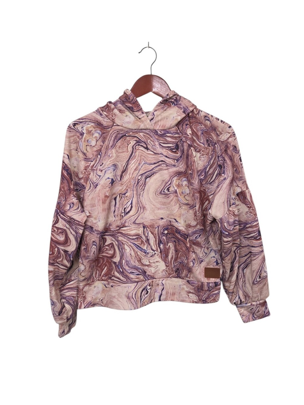Scotch & Soda Theresa Marbled Hoodie featuring an all-over pink Marble Womens M